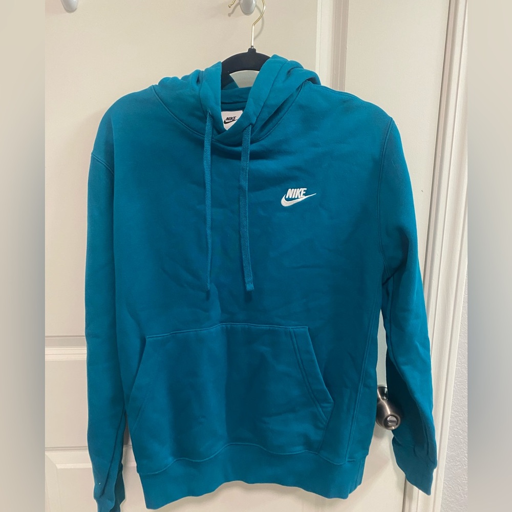 Nike Men's Teal Hoodie Size Small